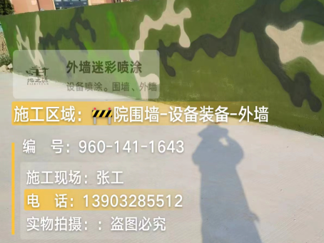 滨州 迷彩漆喷涂价格（按平方米计费）